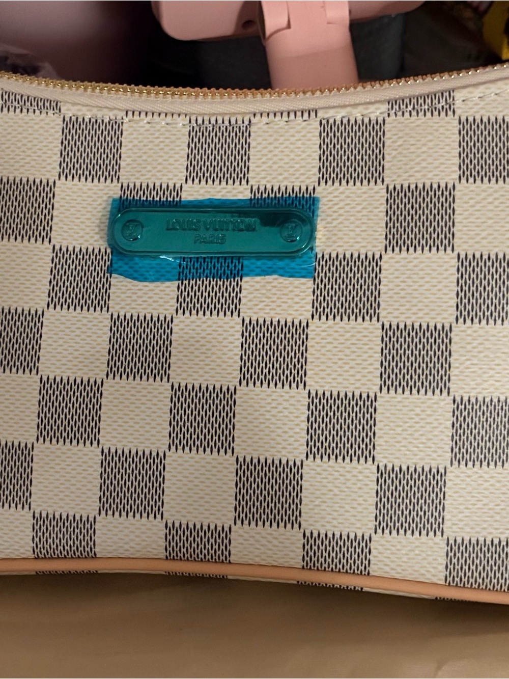 White Damier Azur Checker Crossbody Bag